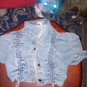 Denim cropped jacket